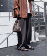 画像をギャラリービューアに読み込む, ATTACHMENT アタッチメントのSMOOTH LEATHER SLIDE SANDAL - BLACKの公式通販サイトsession福岡セレクトショップ
