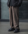 【 ATTACHMENT 】RY/CO/SI FLANNEL 1TUCK EASY TROUSERS - D.GRAY