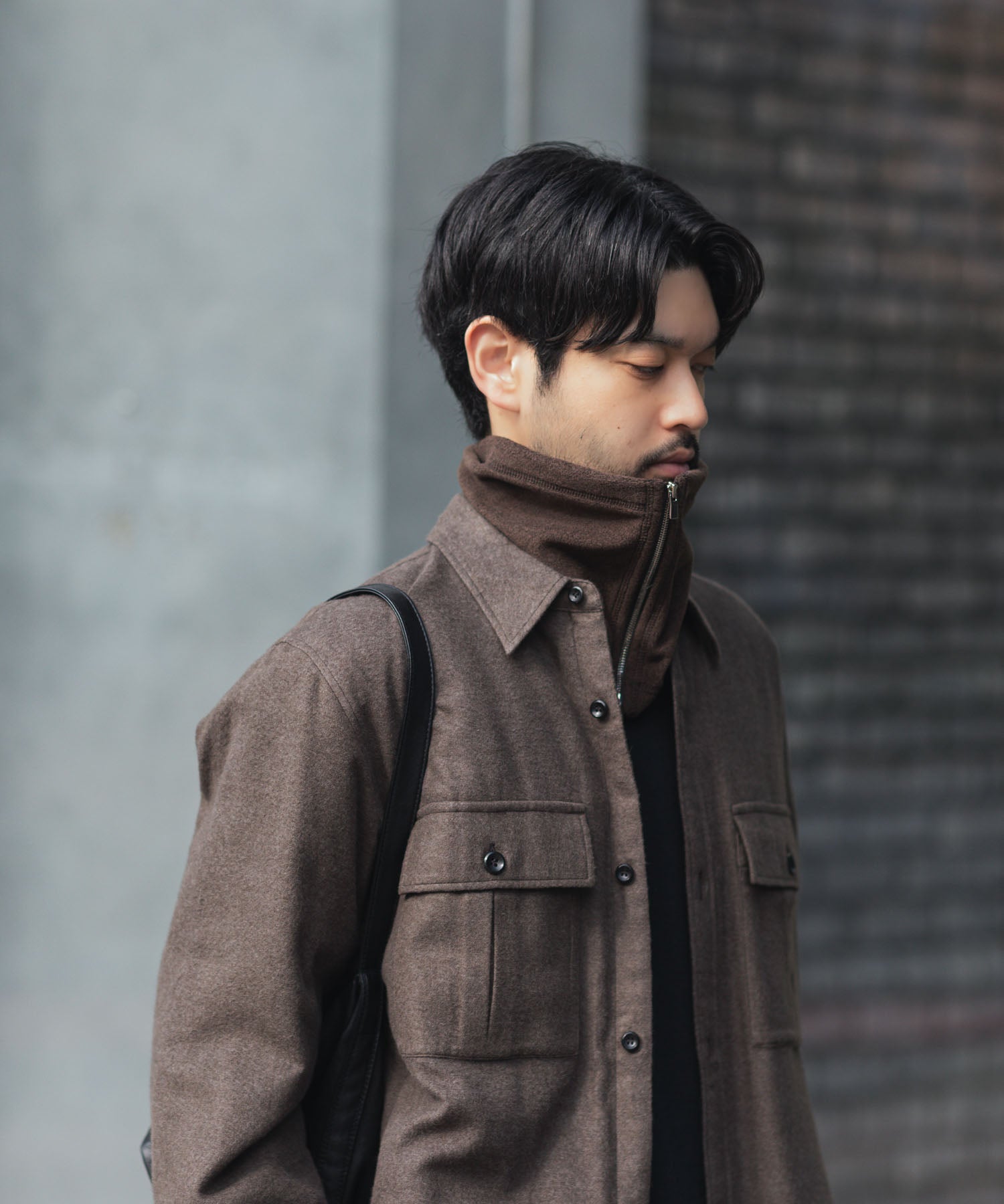 【 ATTACHMENT 】RY/CO/SI FLANNEL PADDING L/S SHIRT - D.GRAY