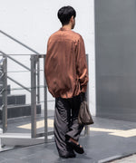 画像をギャラリービューアに読み込む, ATTACHMENT アタッチメントのCU/PE FIBRIL SATIN L/S SHIRT - L.BROWNの公式通販サイトsession福岡セレクトショップ

