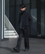 画像をギャラリービューアに読み込む, 【 ATTACHMENT / EXCLUSIVE ITEM 】WO/PE STRECH GABARDINE BELTED TROUSERS - BLACK
