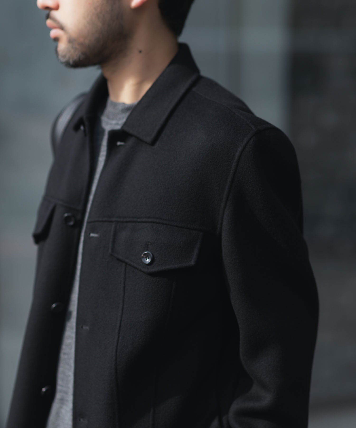 ATTACHMENT アタッチメントのWO/CA DOUBLE FACE BEAVER TRACKER JACKET - BLACKの公式通販サイトsession福岡セレクトショップ