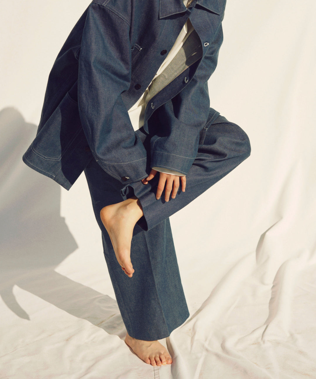 【INTÉRIM】10oz BLUE SHUTTLE DENIM 1-TUCK BAGGY SLACKS 22aw 公式通販サイト sessionセッション福岡セレクトショップ