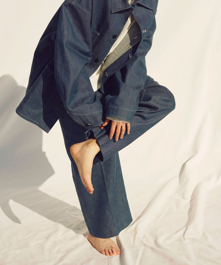 【INTÉRIM】10oz BLUE SHUTTLE DENIM 1-TUCK BAGGY SLACKS 22aw 公式通販サイト sessionセッション福岡セレクトショップ