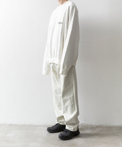 Fujimoto / フジモト 】OVER DYED SWEAT SHIRT WHITH A.S - OFF WHITE