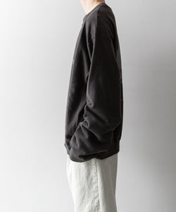 Fujimoto / フジモト 】OVER DYED SWEAT SHIRT WHITH A.S - BLACK