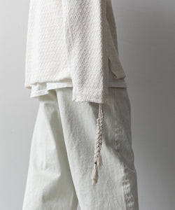 Fujimoto / フジモト】OVER DYED MUSLIN JERSEY TOP - OFF WHITE