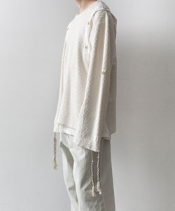 【Fujimoto】OVER DYED MUSLIN JERSEY TOP - OFF WHITE