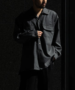 INTÉRIM / インテリム】HYPER BIG RUSTIC TROPICAL OPEN COLLAR SHIRT