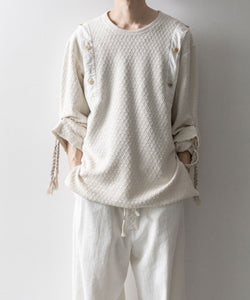 Fujimoto / フジモト】OVER DYED MUSLIN JERSEY TOP - OFF WHITE