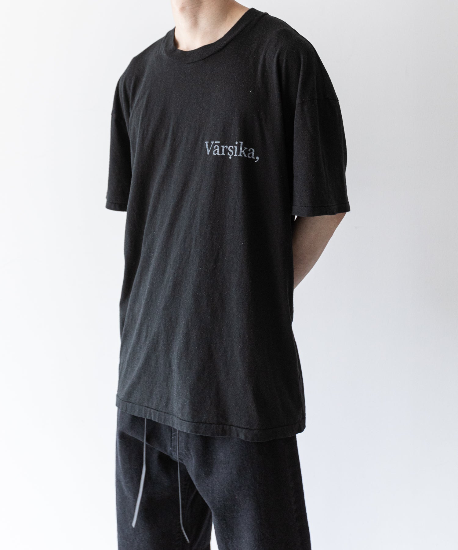 【Fujimoto】フジモト23SSコレクションのOVER DYED SYMBOL T SHIRTS WITH A.S - BLACK