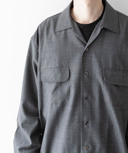 INTÉRIM / インテリム】HYPER BIG RUSTIC TROPICAL OPEN COLLAR SHIRT