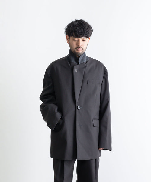 stein / シュタイン】OVERSIZED SINGLE BREASTED JACKET - DARK