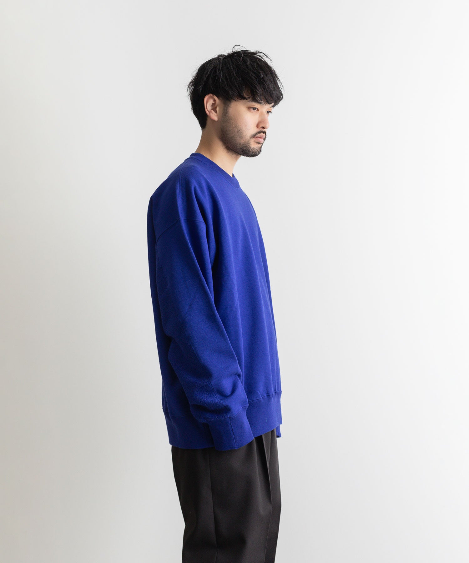 stein / シュタイン】OVERSIZED UNTWISTED YARN SWEAT LS - BLUE