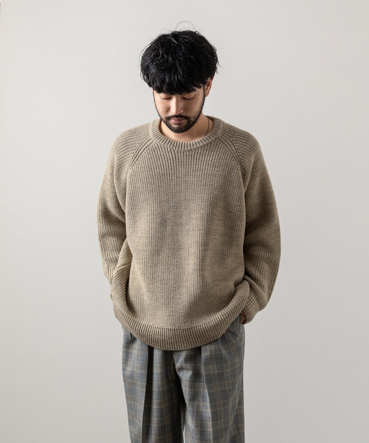 【INTÉRIM】NATURAL WOOL HEAVY FISHERMAN - NATURAL BEIGE 22aw 公式通販サイト session福岡セレクトショップ