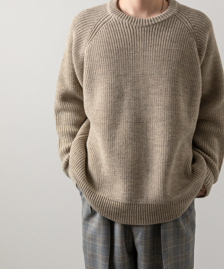 【INTÉRIM】NATURAL WOOL HEAVY FISHERMAN - NATURAL BEIGE 22aw 公式通販サイト session福岡セレクトショップ