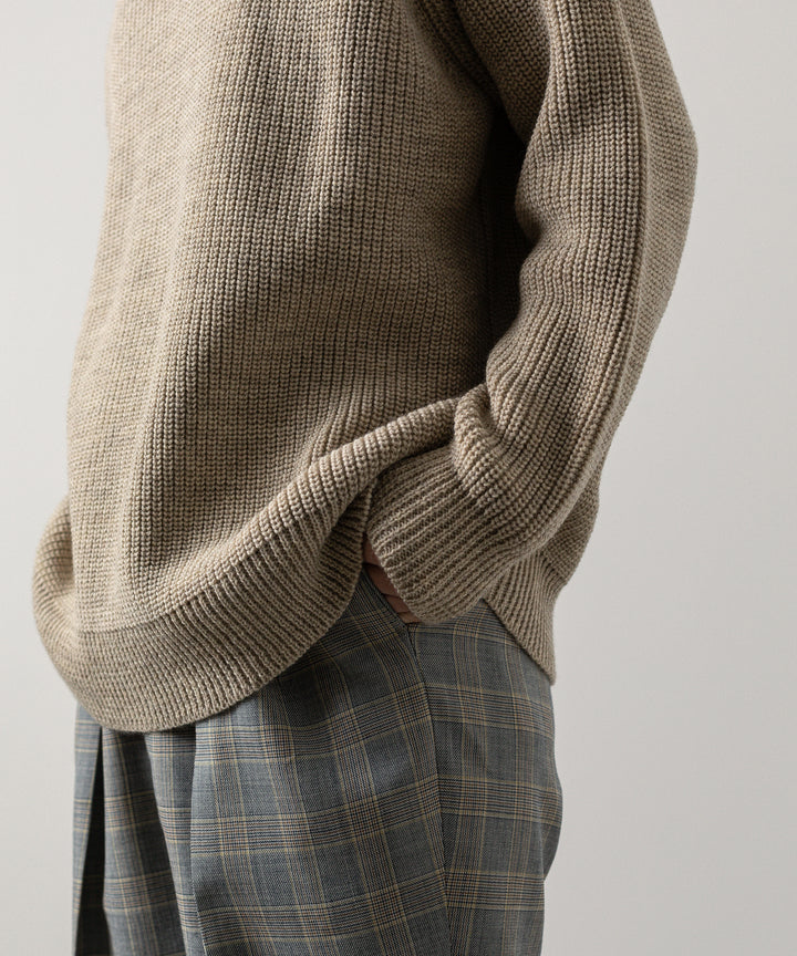 【INTÉRIM】NATURAL WOOL HEAVY FISHERMAN - NATURAL BEIGE 22aw 公式通販サイト session福岡セレクトショップ
