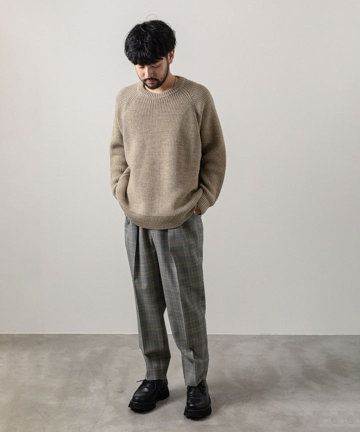 【INTÉRIM】NATURAL WOOL HEAVY FISHERMAN - NATURAL BEIGE 22aw 公式通販サイト session福岡セレクトショップ