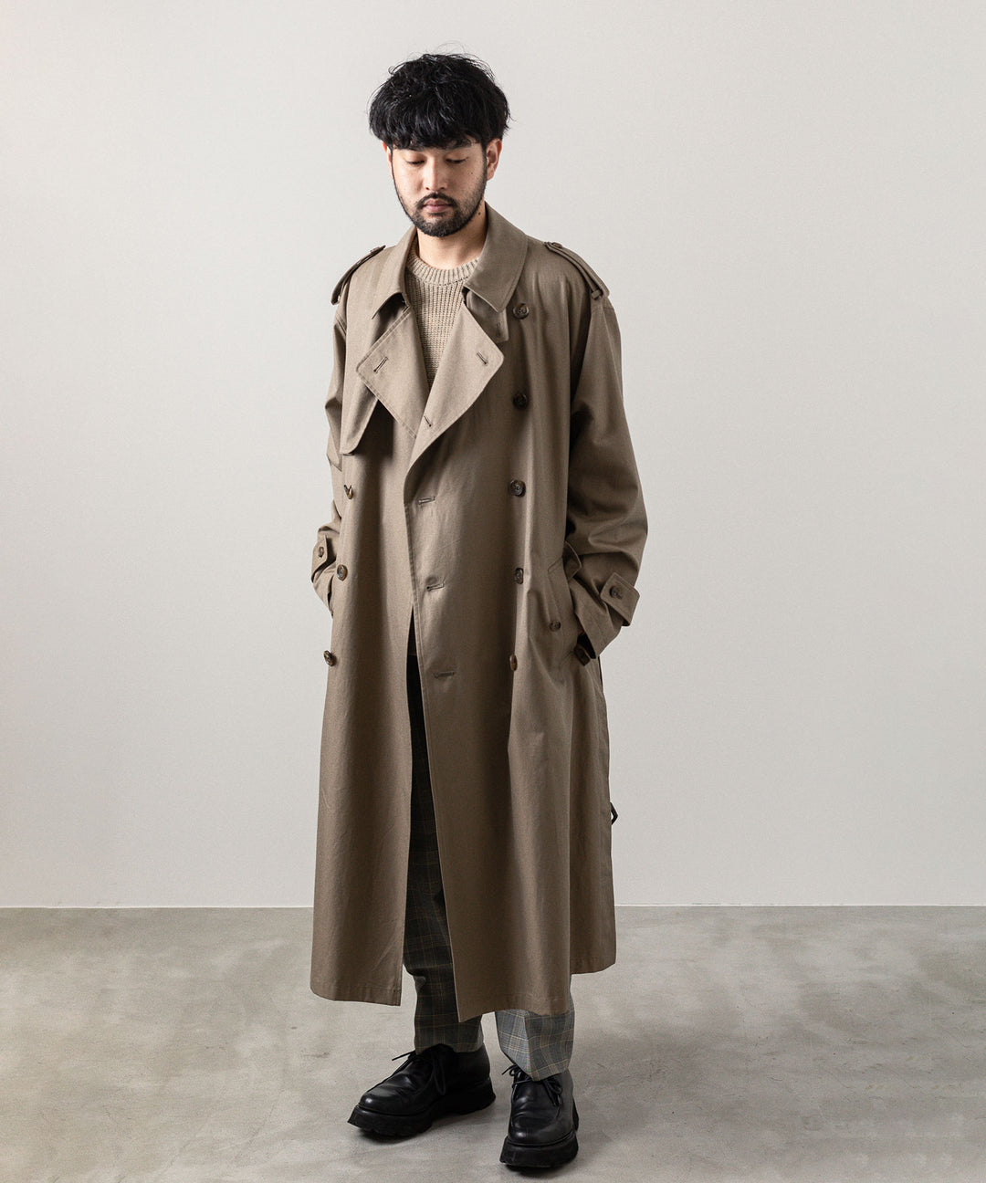 【INTÉRIM】NATURAL WOOL HEAVY FISHERMAN - NATURAL BEIGE 22aw 公式通販サイト session福岡セレクトショップ