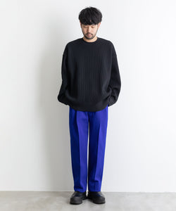 stein(シュタイン)の23SSコレクションのHIGH COUNT KNIT PIN TUCK WIDE TROUSERSのBLUE