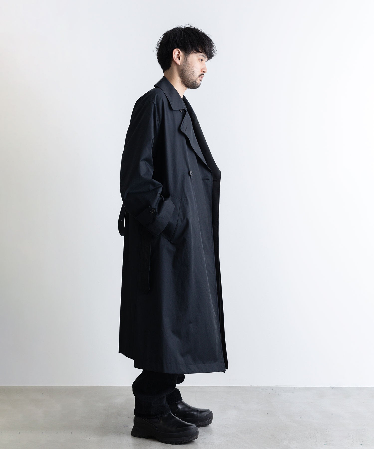 stein シュタイン】DOUBLE LAPELED DOUBLE BREASTED COAT DARK NAVY 公式通販サイト  session(セッション)