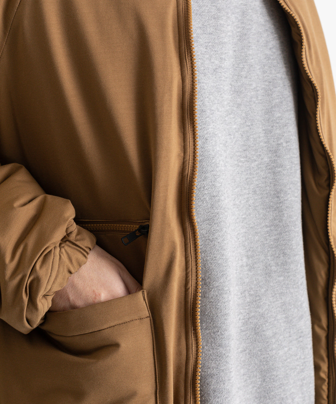 KANEMASA(カネマサ)の22AWコレクションのTYPEWRITER KNIT PCU BLOUSONのCOYOTE