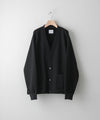 【KANEMASA】SUPER FINE GAUGE CARDIGAN- BLACK