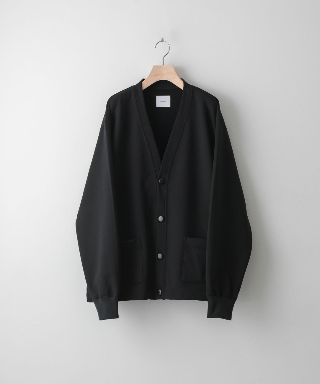 カネマサ通販【KANEMASA】SUPER FINE GAUGE CARDIGANのBLACK