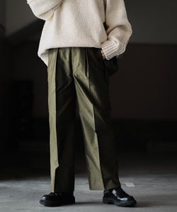 【INTÉRIM】LOOSELY TWIST MOLESKIN 1-TUCK BAGGY SLACKS