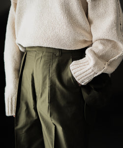 【INTÉRIM】LOOSELY TWIST MOLESKIN 1-TUCK BAGGY SLACKS