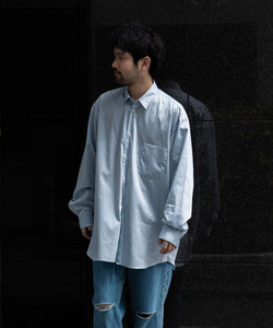 INTERIM(インテリム)の22AWコレクションのHYPER BIG 200/2 SUPIMA TWILL REGULAR COLLAR SHIRTの L.BLUE