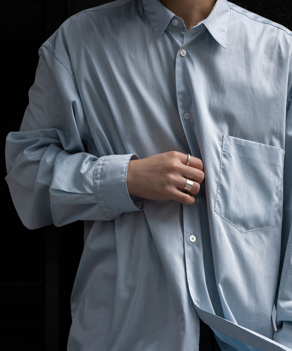 INTERIM(インテリム)の22AWコレクションのHYPER BIG 200/2 SUPIMA TWILL REGULAR COLLAR SHIRTの L.BLUE