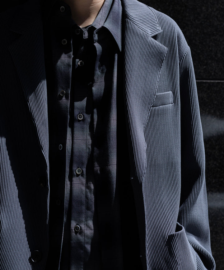 【stein】OVERSIZED GRADATION PLEATS JACKET - N.GREY シュタイン 23ss sessionセッション 福岡セレクトショップ 公式通販サイト【stein】シュタインのグラデーションプリーツジャケット 公式通販 OVERSIZED GRADATION PLEATS JACKET - N.GREY
