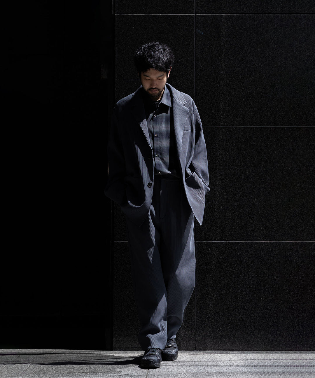 【stein】OVERSIZED GRADATION PLEATS JACKET - N.GREY シュタイン 23ss sessionセッション 福岡セレクトショップ 公式通販サイト