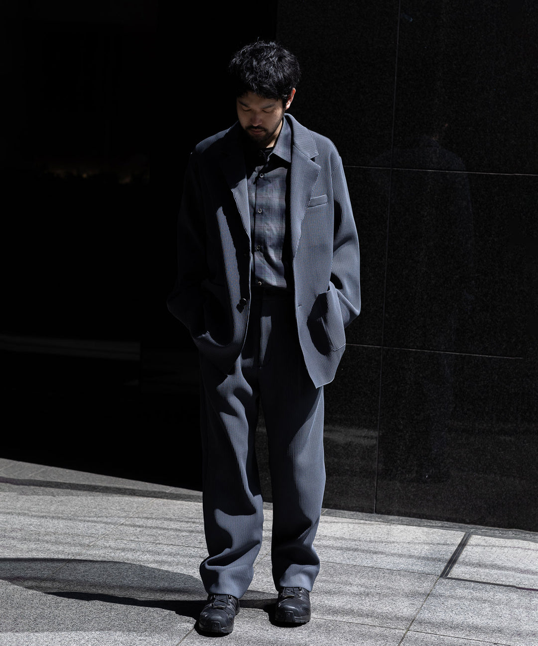 【stein】GRADATION PLEATS TWO TUCK TROUSERS - N.GREY シュタイン 23ss session セッション 福岡セレクトショップ