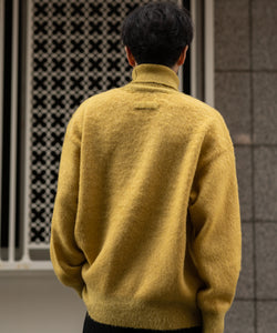 【stein】JAQUARD MOHAIR LOOSE HIGH NECK KNIT LS - YELLOW