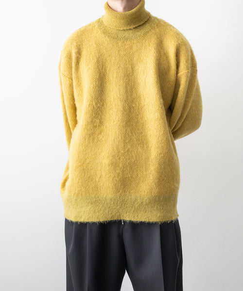 stein / シュタイン】JAQUARD MOHAIR LOOSE HIGH NECK KNIT LS