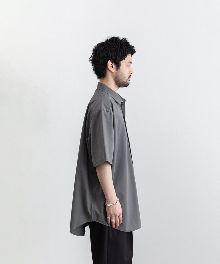 KANEMASA(カネマサ)の23SSコレクションのROYAL OX DRESS JERSEY SHORT SLEEVE SHIRTのGRAY