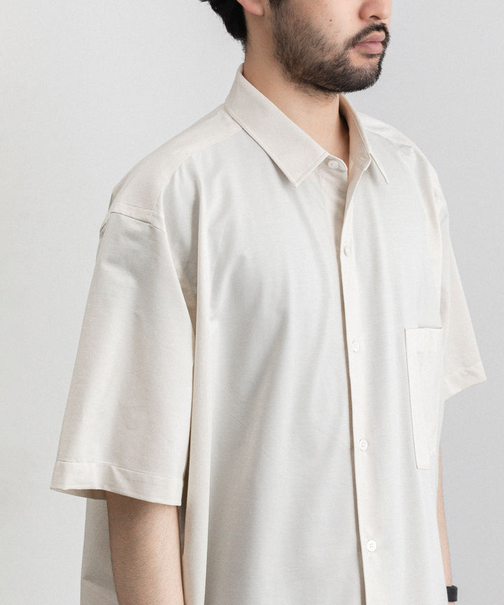 KANEMASA(カネマサ)の23SSコレクションのROYAL OX DRESS JERSEY SHORT SLEEVE SHIRTのECRU