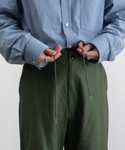 【KANEMASA PHIL.】TYPEWRITER HIGH GAUGE JERSEY OVER PANTS - MILITARY GREEN