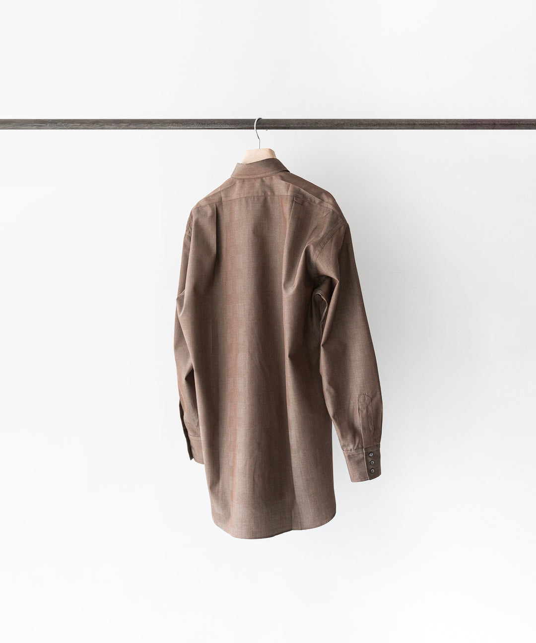 【INTÉRIM】インテリムの限定シャツ HYPER BIG IRIDESCENT CHECK LONG HORN WESTERN SHIRT - BROWN/GREEN