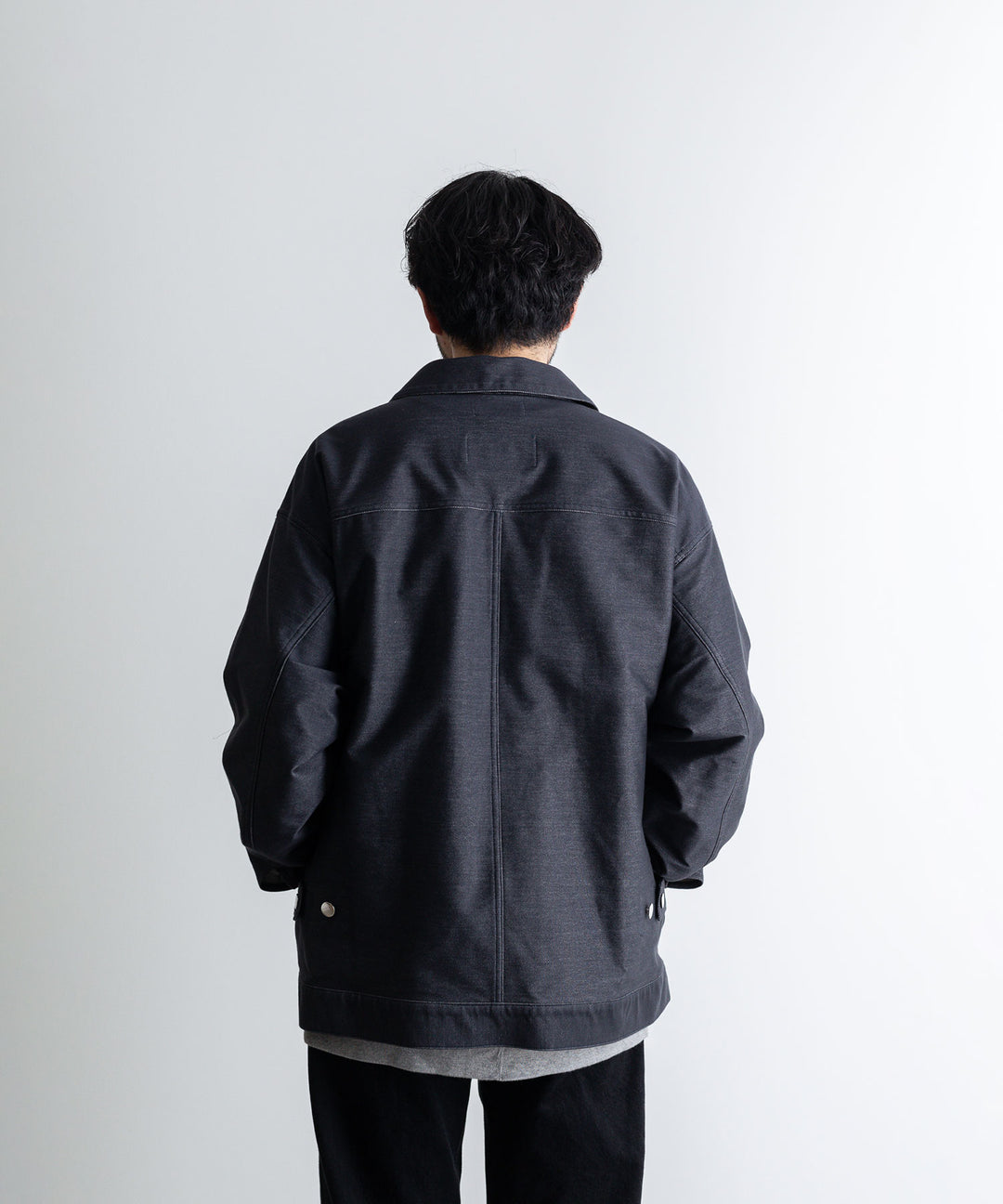 【KANEMASA】カネマサのデニムジャケットPIECE DYEING DENIM HIGH GAUGE JERSEY JACKET - NAVY