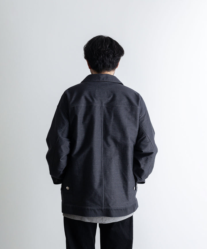 【KANEMASA】カネマサのデニムジャケットPIECE DYEING DENIM HIGH GAUGE JERSEY JACKET - NAVY