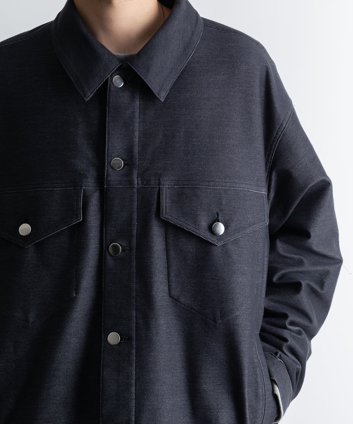【KANEMASA】カネマサのデニムジャケットPIECE DYEING DENIM HIGH GAUGE JERSEY JACKET - NAVY