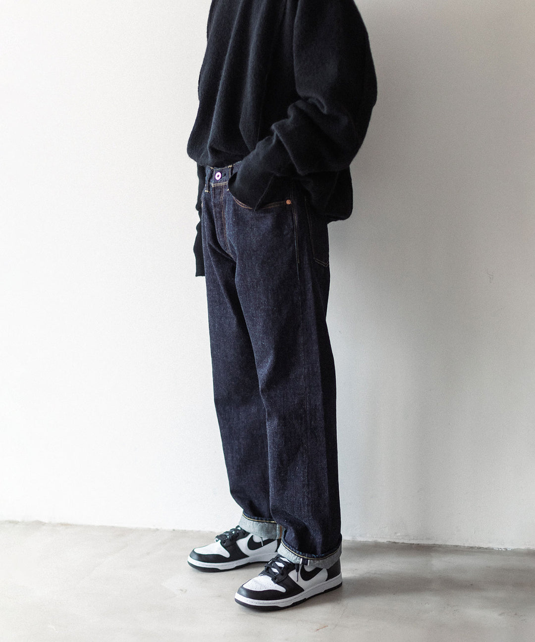 【INTÉRIM】WWⅡ 1943 HEAVY KIBATA SHUTTLE DENIM JEANS - NAVY