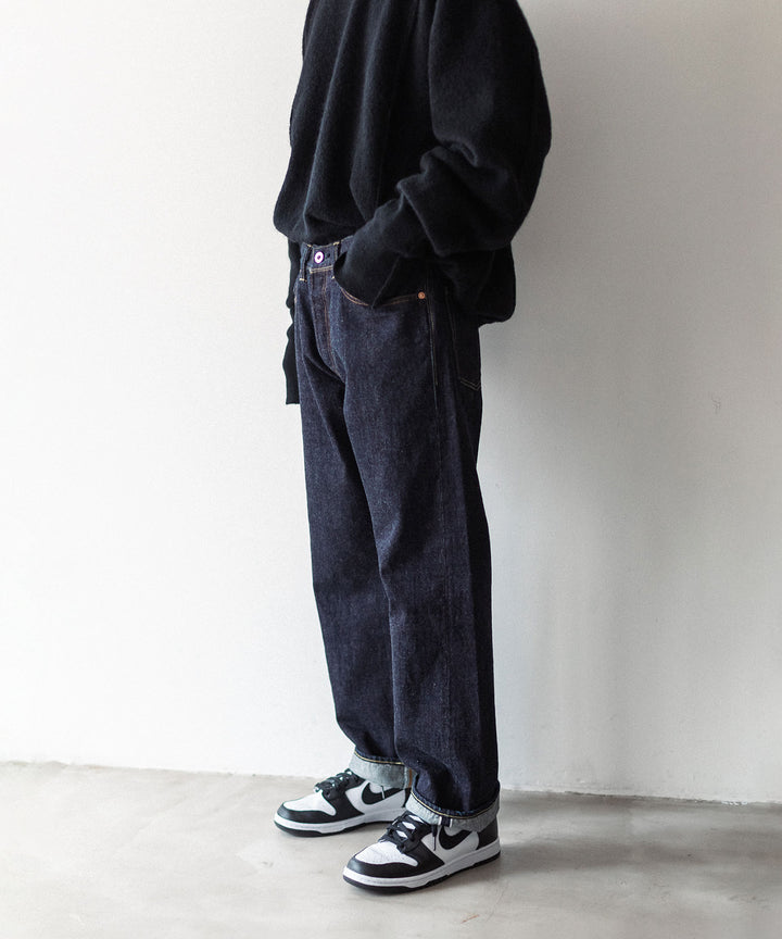 【INTÉRIM】WWⅡ 1943 HEAVY KIBATA SHUTTLE DENIM JEANS - NAVY