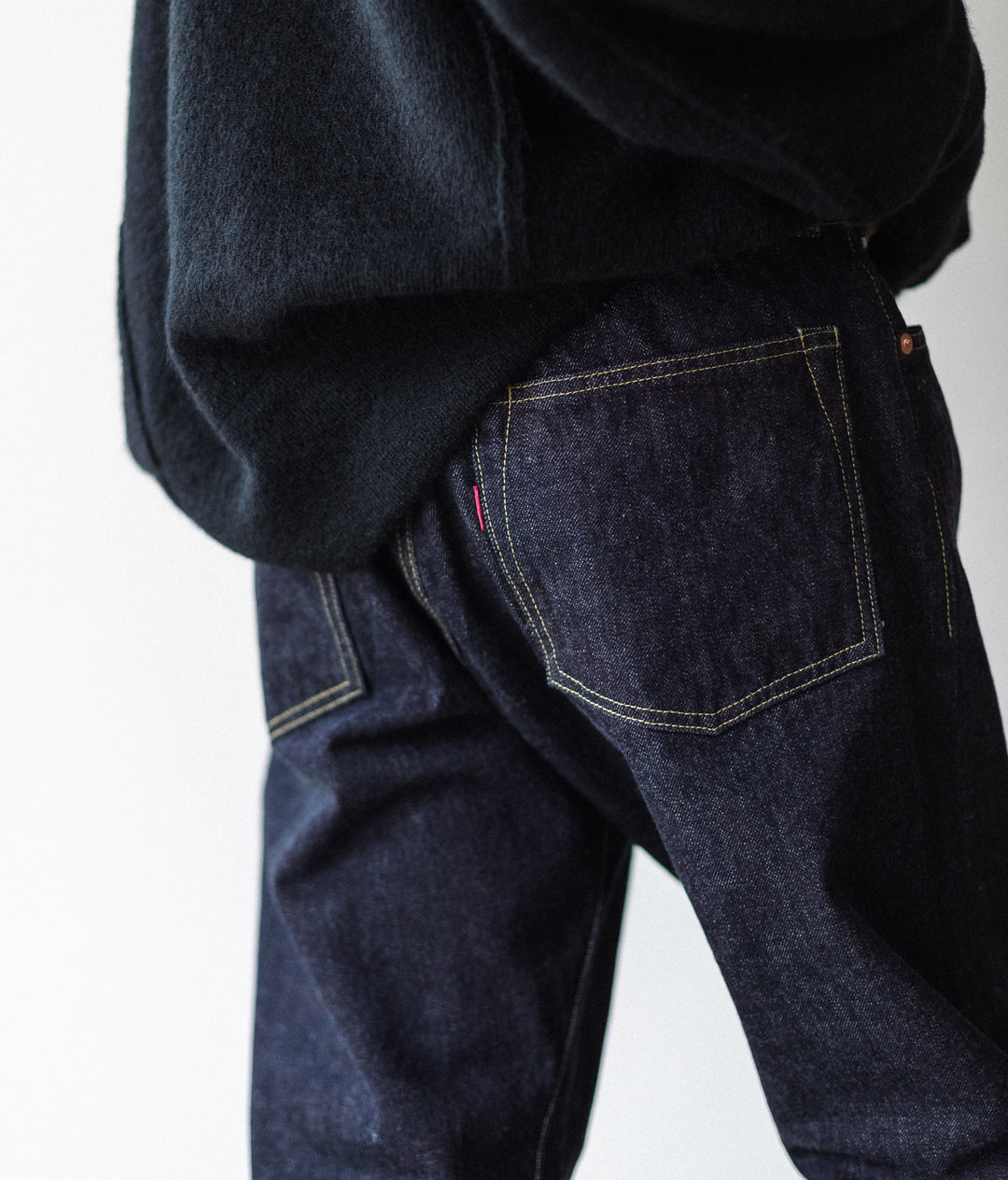 【INTÉRIM】WWⅡ 1943 HEAVY KIBATA SHUTTLE DENIM JEANS - NAVY