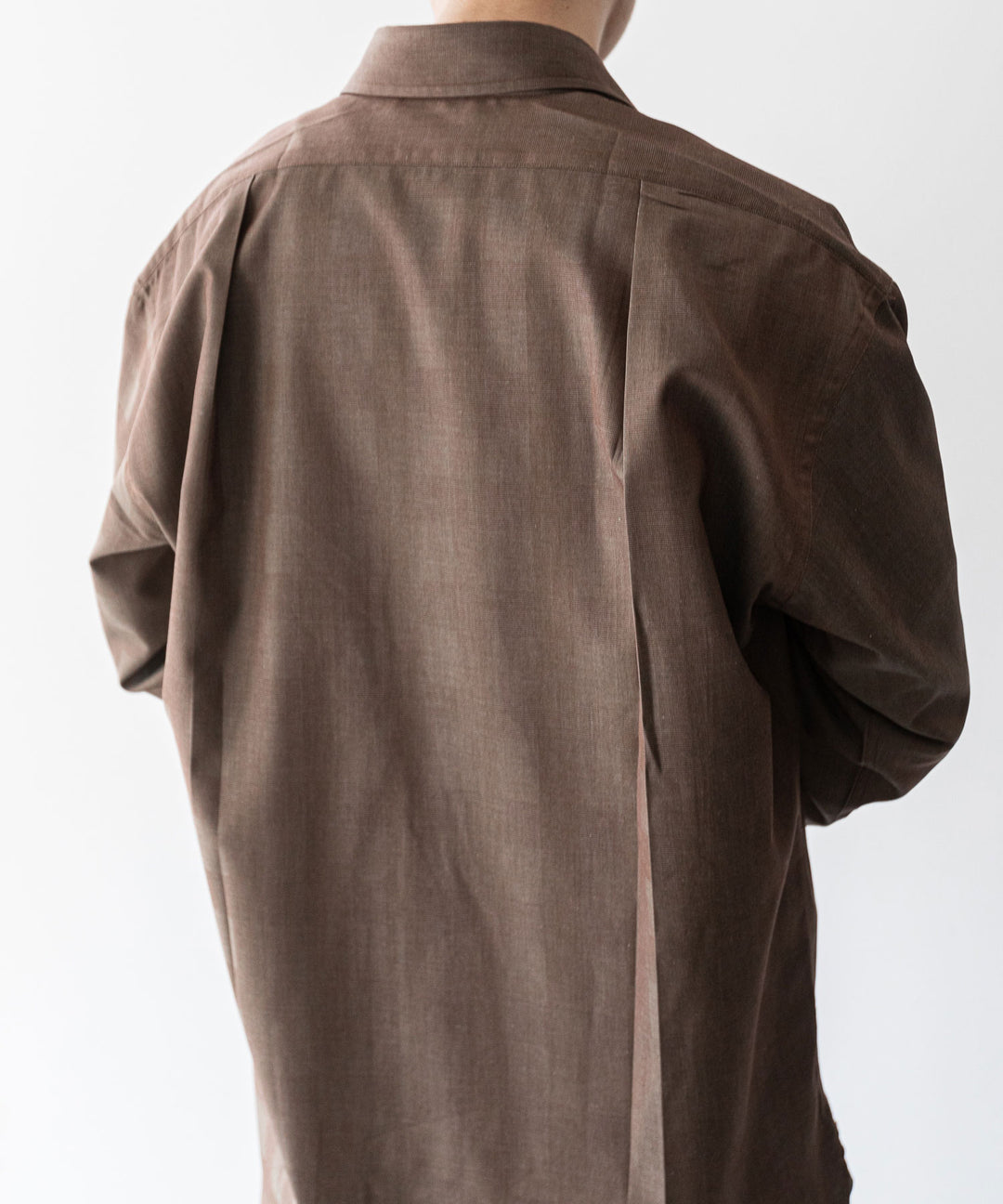 【INTÉRIM】インテリムの限定シャツ HYPER BIG IRIDESCENT CHECK LONG HORN WESTERN SHIRT - BROWN/GREEN