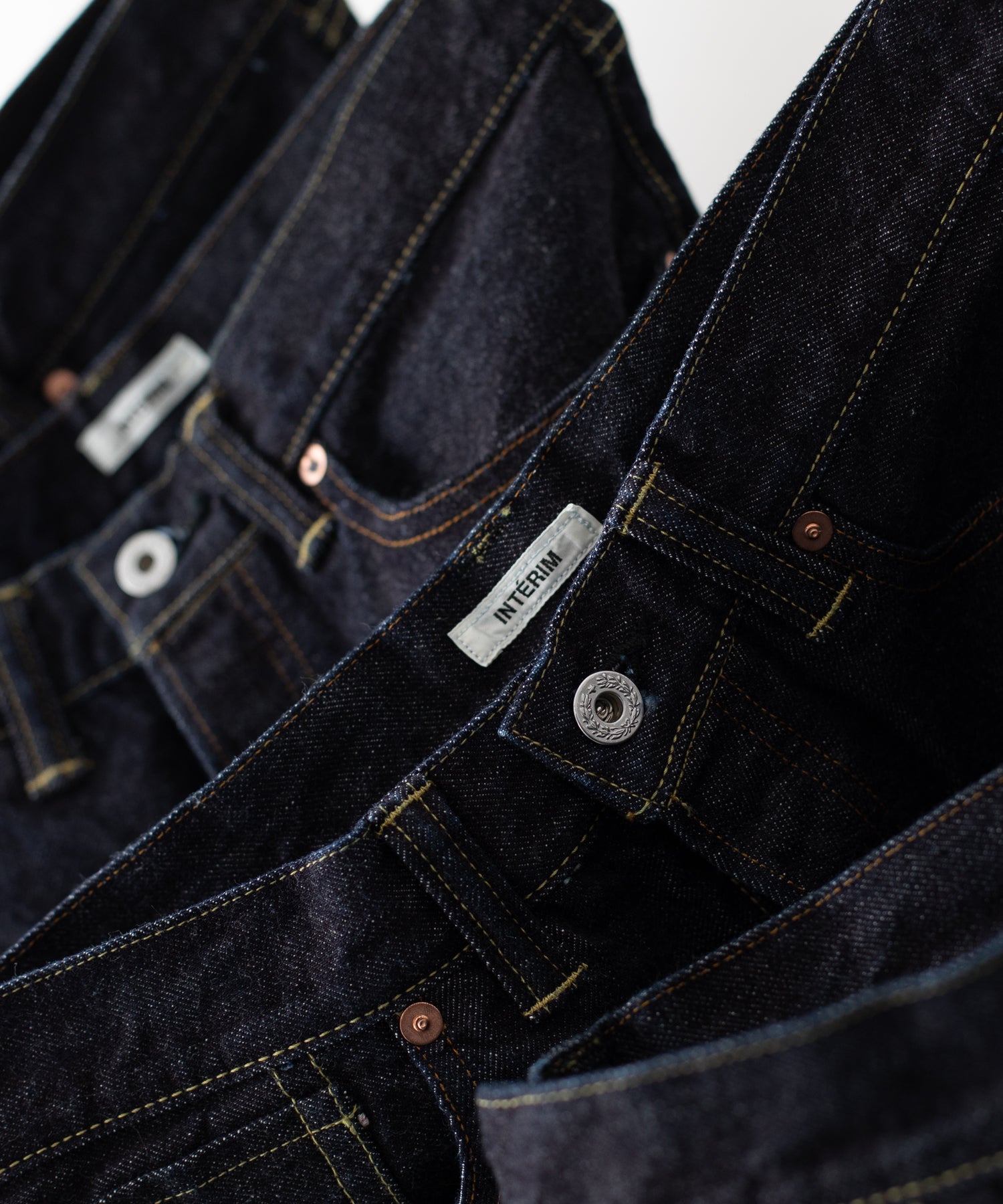 【INTÉRIM】WWⅡ 1943 HEAVY KIBATA SHUTTLE DENIM JEANS - NAVY