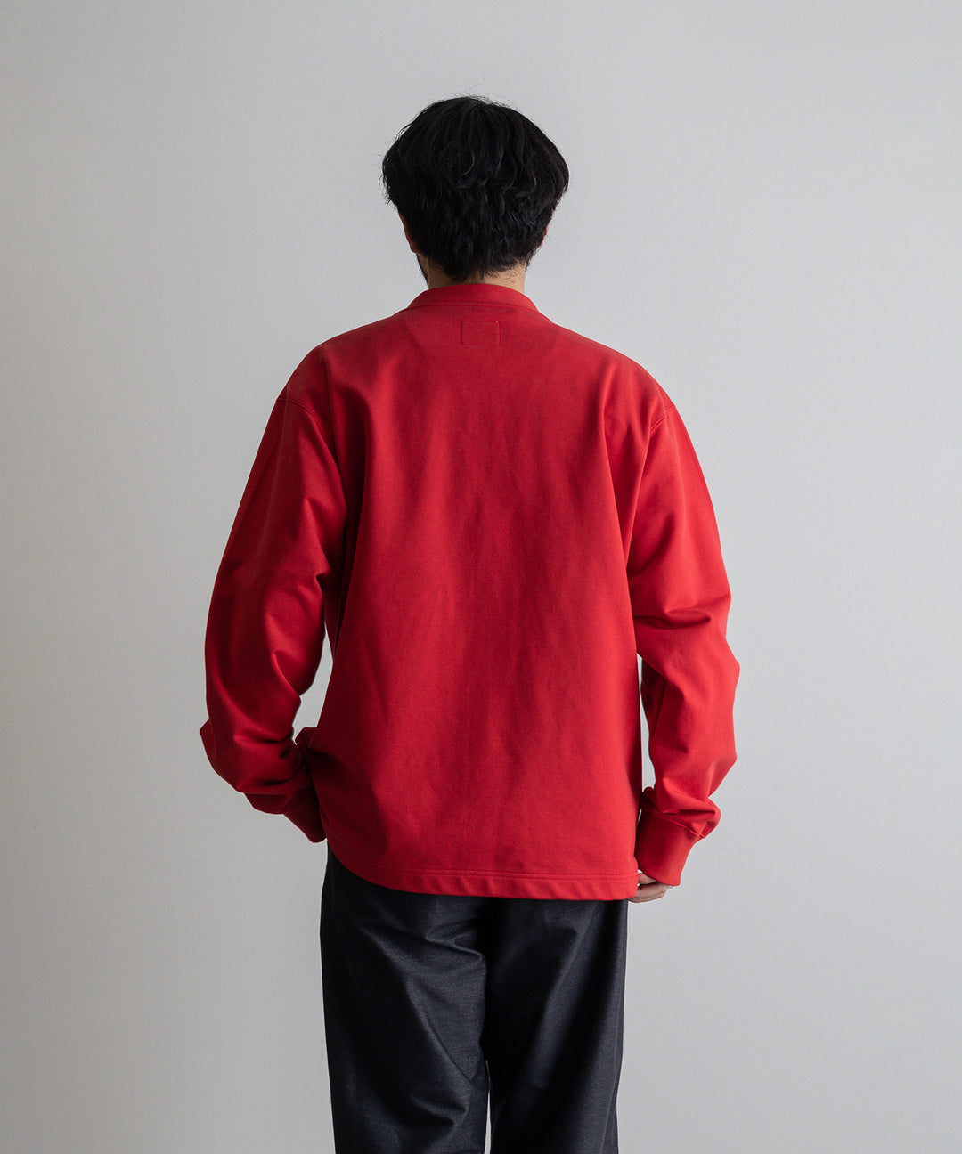 カネマサ通販【KANEMASA】SUPER FINE GAUGE CARDIGANのRED
